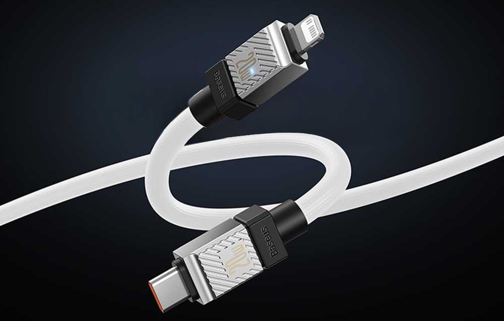 Greito įkrovimo kabelis Baseus USB-C su Coolplay Series 2m, 20W (baltas)