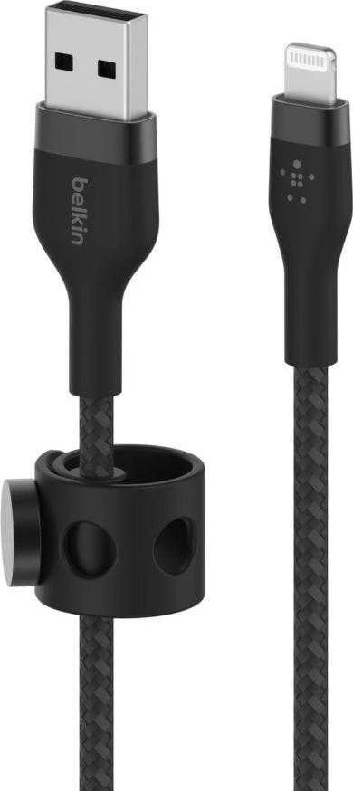 Belkin CAA010bt3MBK BoostCharge USB-A į Lightning silikoninis 3.0m, juodas