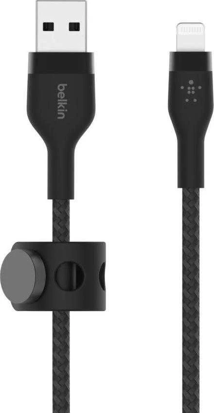 Belkin CAA010bt3MBK BoostCharge USB-A į Lightning silikoninis 3.0m, juodas