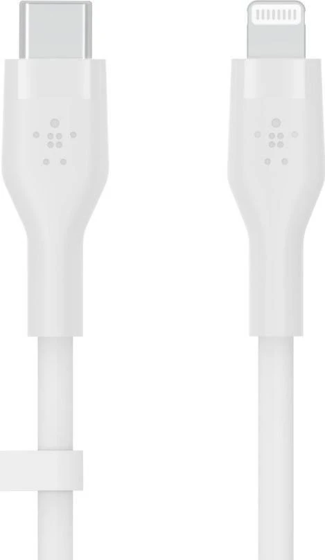Belkin CAA009bt2MWH „Boost Charge“ USB-C – „Lightning“ silikoninis 2,0 m baltas