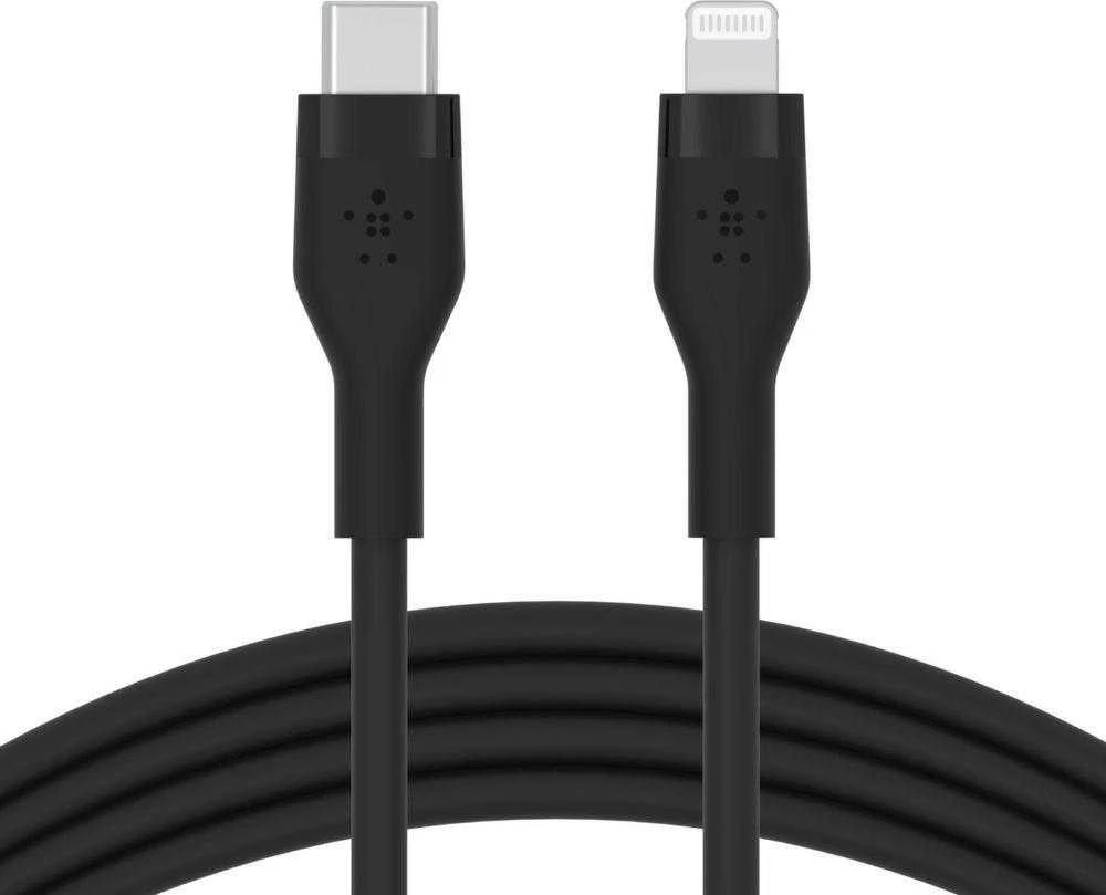 Belkin Flex Lightning/USB-C 15W 2m, mfi, 15W, juoda CAA009bt2MBK