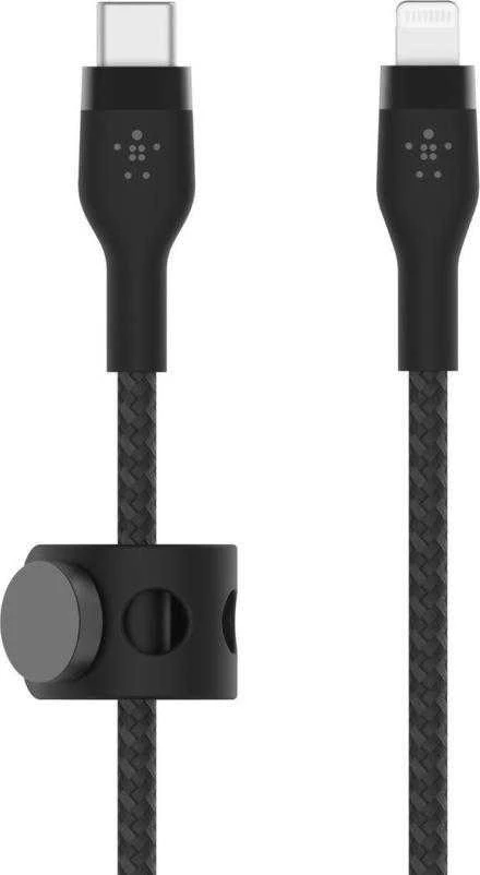 Belkin CAA011bt3MBK BOOST CHARGE™ USB-C LTG silikoninis pintas 3 m juodas