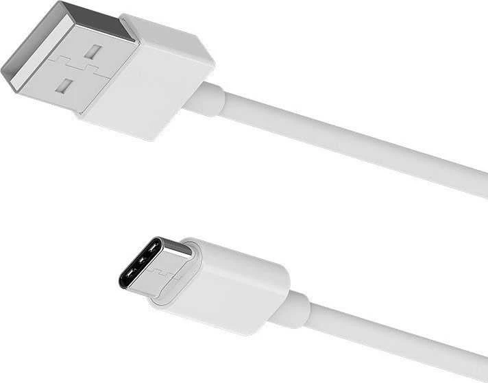 Borofone - USB-A - USB-C cable for data transmition and charging, 1 m baltos spalvos