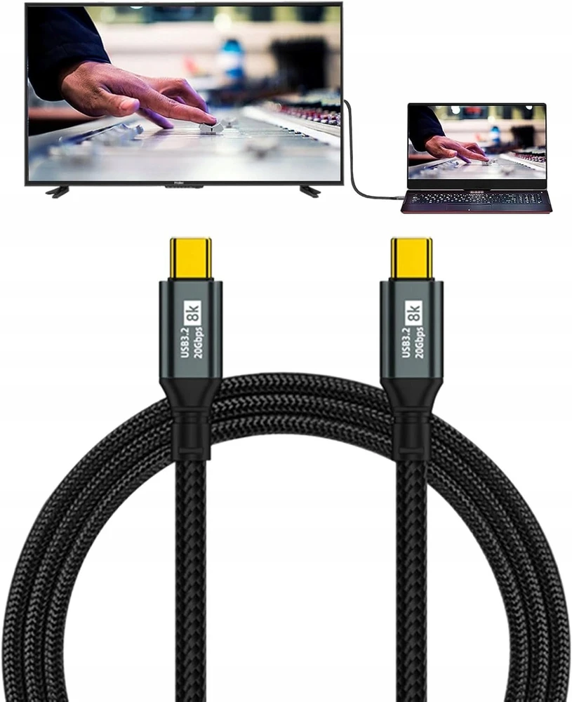 USB kabelis Bounn USB-C - USB-C 3 m juodas (JL-8KC2220-3M)
