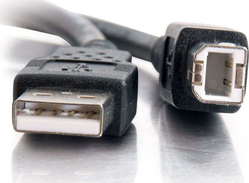 C2G USB 2.0 A/B laidas, 2 m, juodas