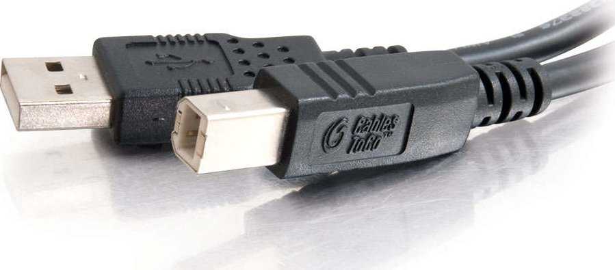 C2G USB 2.0 A/B laidas, 2 m, juodas