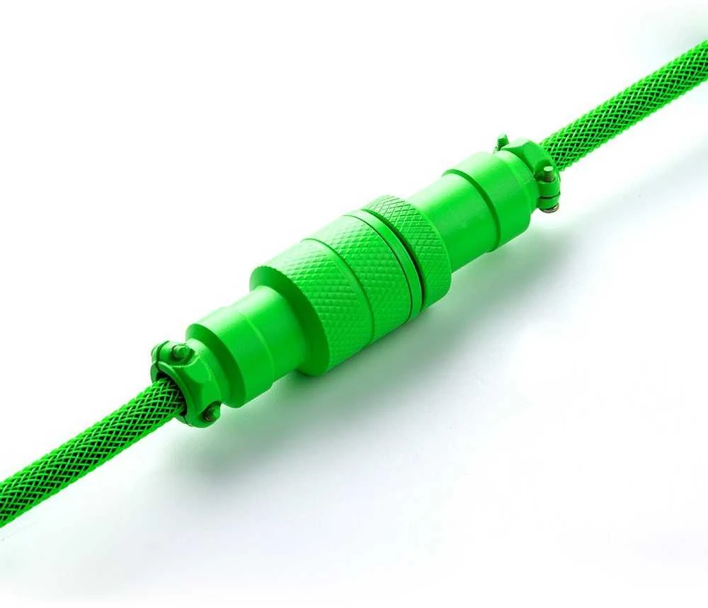 Klaviatūra CableMod PRO Coiled Cable susuktas klaviatūros laidas USB-C zu USB Typ A, Viper Žalias – 150cm