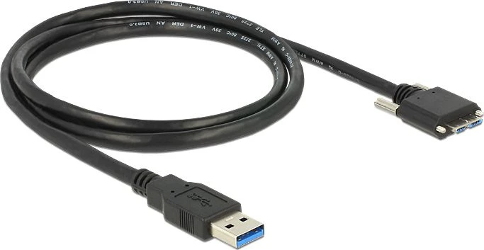 USB kabelis Delock USB-A - microUSB 3 m, juodas (83599)