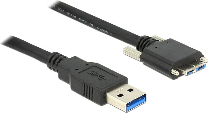 USB kabelis Delock USB-A - microUSB 3 m, juodas (83599)