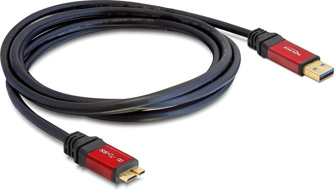 Kabelis USB Delock USB-A - microUSB 3 m Raudona (82762)