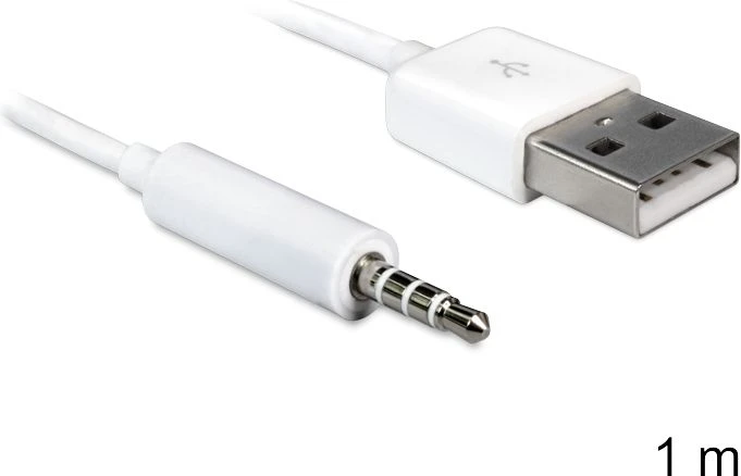 Delock Cable USB-A kištukas > Jack 3,5 mm kištukas 4 kontaktų iPod Shuffle 1 m