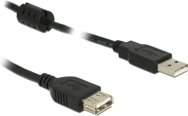 Kabelis USB Delock USB-A - USB-A 0.5 m Juodas (83401)
