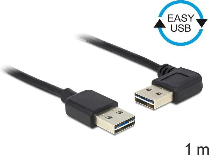 Kabelis USB Delock USB-A - USB-A 1 m Juodas (83464)