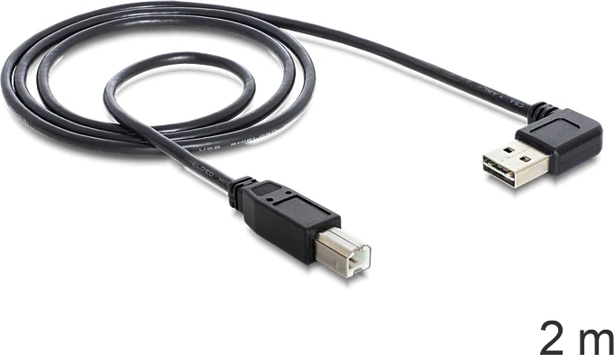 USB kabelis Delock USB-A - USB-A 2 m Juodas (83375)