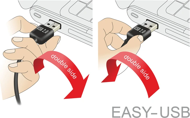 USB kabelis Delock USB-A - USB-A 2 m Juodas (83375)