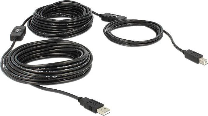 Delock Cable USB 2.0 A tipo kištukas > USB 2.0 B tipo kištukas 20 m