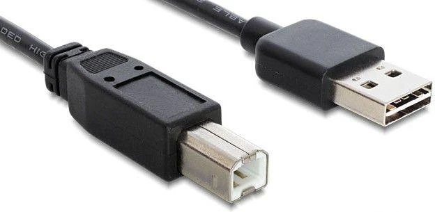 USB laidas Delock USB-A – USB-B 5 m juodas (85553)