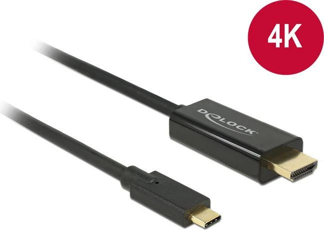 Delock Atrakinimo kabelis USB Type-C™ kištukas > HDMI-A kištukas DP-Alt režimas 4K 30 Hz 3 m juodas