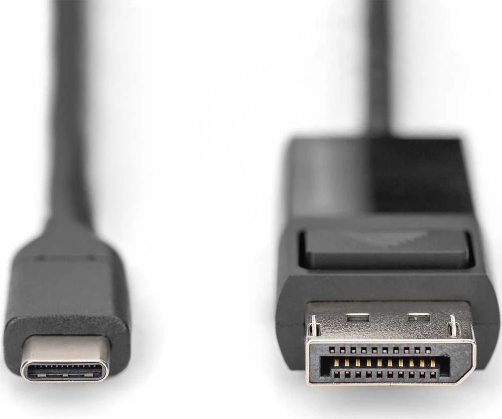 Assmann Electronic DIGITUS USB Type-C į DisplayPort dvikryptis maks. Rezoliucija 8K 30Hz ilgiai 2m Juodas