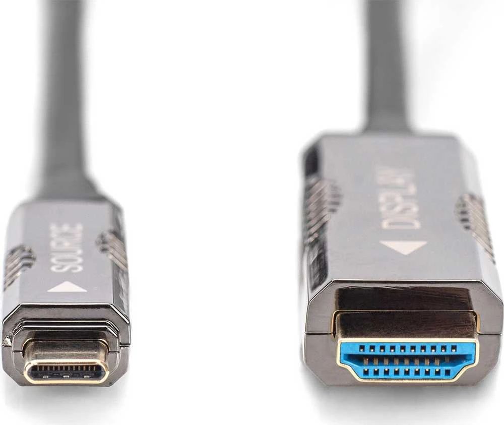 Assmann Electronic DIGITUS USB – C tipo į HDMI AOC FO Adapterio laidas HDMI Versija 2.0 Max 4Kx2K 60Hz 20m