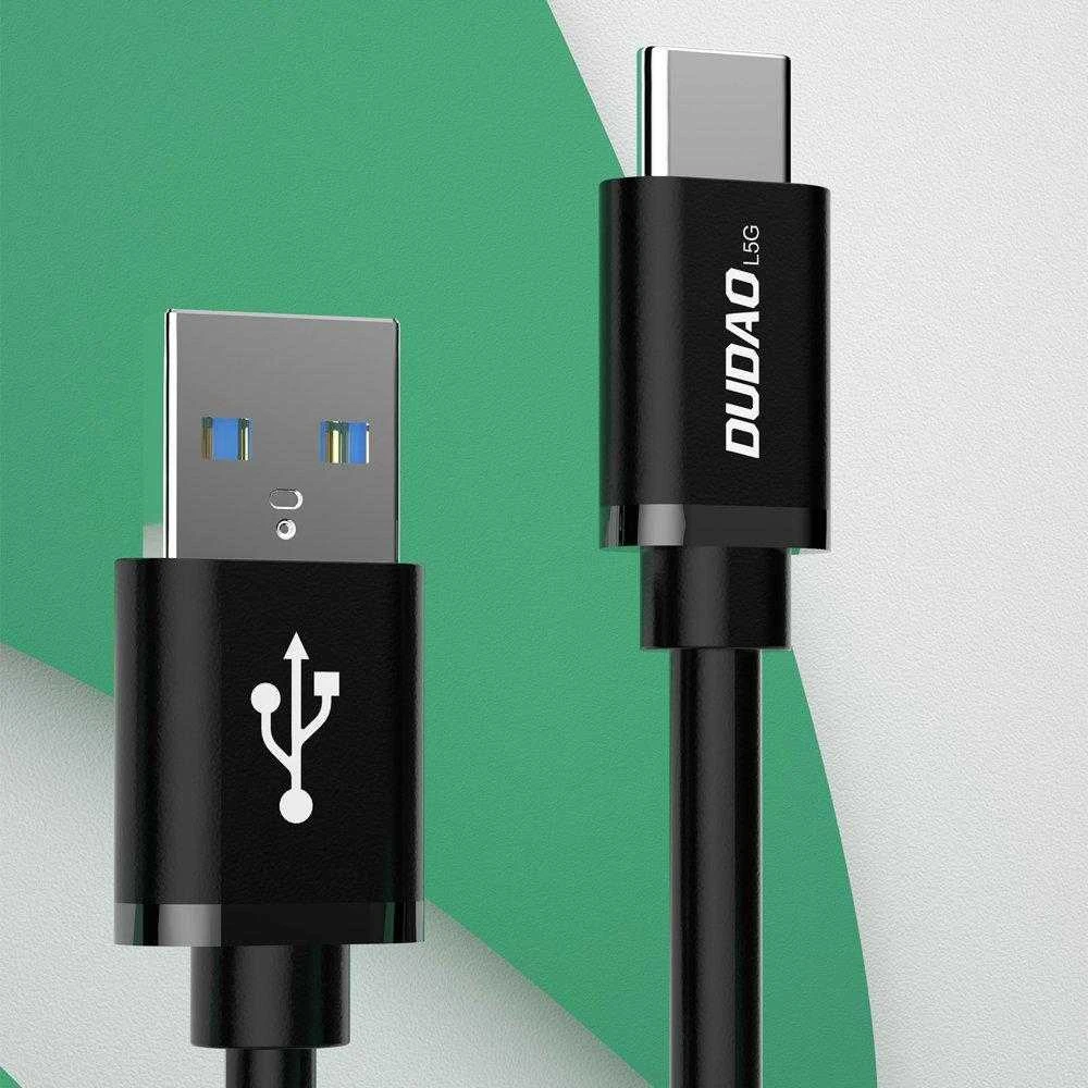 Dudao kabelis USB kabelis – USB Type C Super Fast Charge 1 m juodos spalvos (L5G-juodos spalvos)