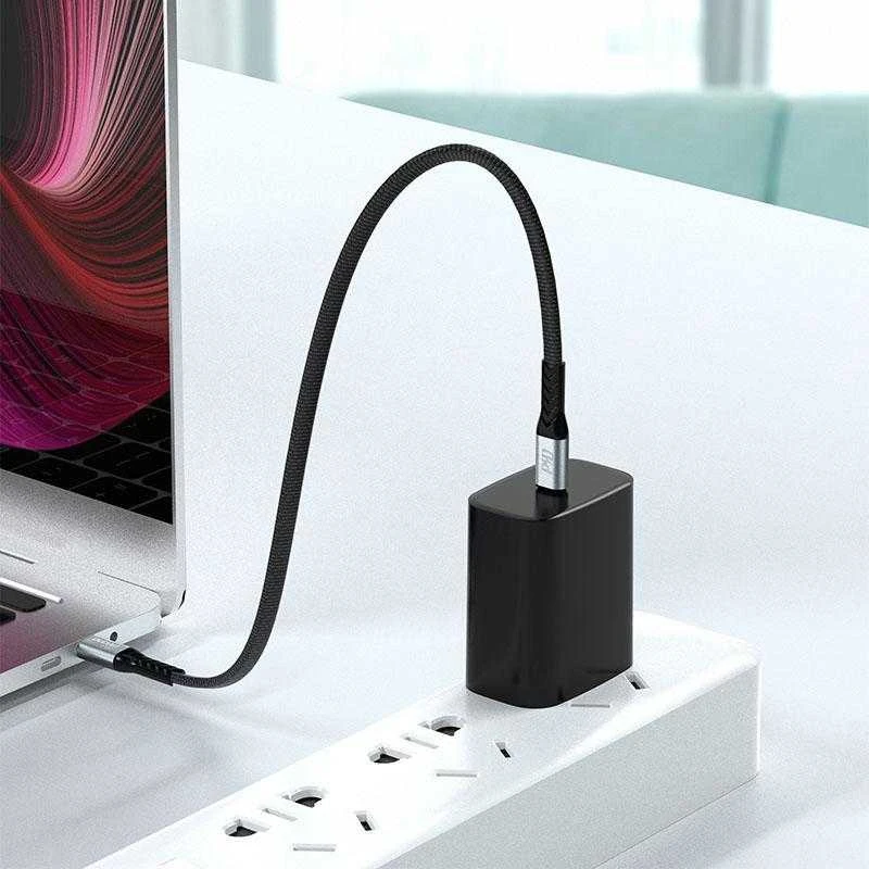 USB-C į USB-C Dudao 100 W PD 0.23 m laidas (juodas)
