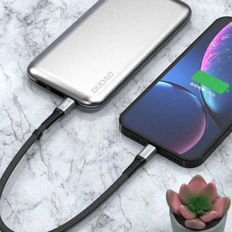 USB-C prie Lightning Dudao 20 W PD 0.23 m kabelis (juodas)