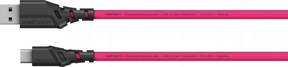 USB kabelis Eaton USB-A + USB-C - USB-C 2 m rožinis (MTC-200M)