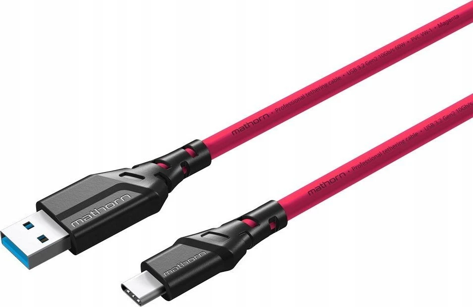 USB kabelis Eaton USB-A + USB-C - USB-C 2 m rožinis (MTC-200M)
