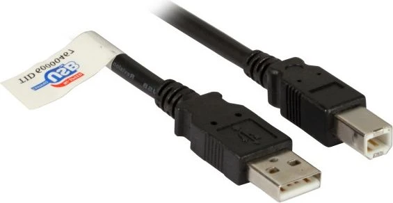 Efb Elektronik USB kabelis EFB USB-A - USB-B 1 m Juodas (K5256SW.1)