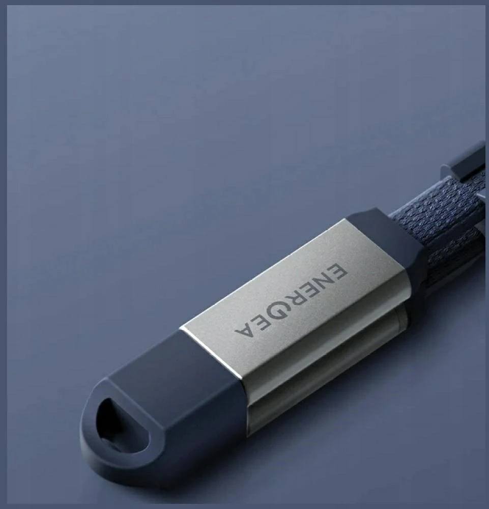 „Energea Sheath Travel 2-in-1“ kabelis USB-C į USB-C/USB-A 480Mbps 60W 1.2m, metalinis