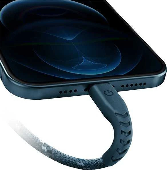 ENERGEA Nyloflex USB-C – Lightning Kabelis C94 MFI 1.5m mėlynas