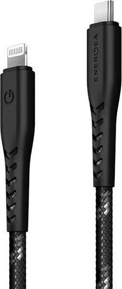 ENERGEA Nyloflex USB-C – Lightning Kabelis C94 MFI 1.5m juodos spalvos