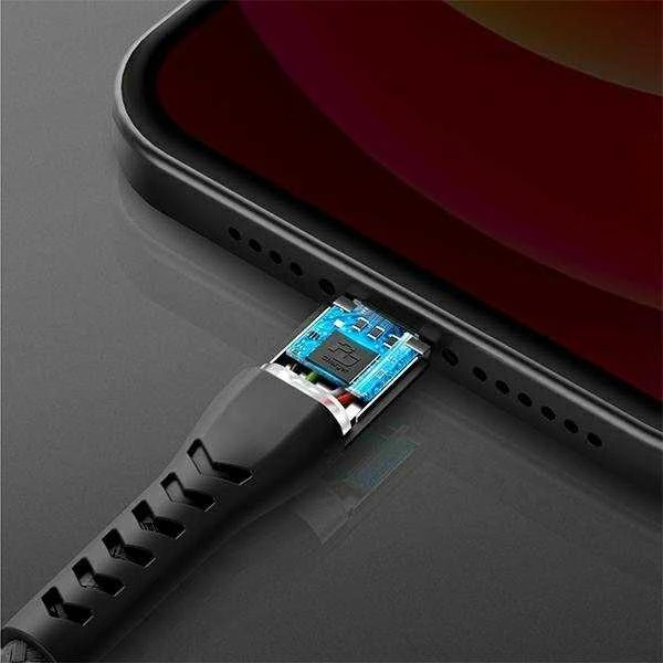 ENERGEA Nyloflex USB-C – Lightning Kabelis C94 MFI 1.5m juodos spalvos