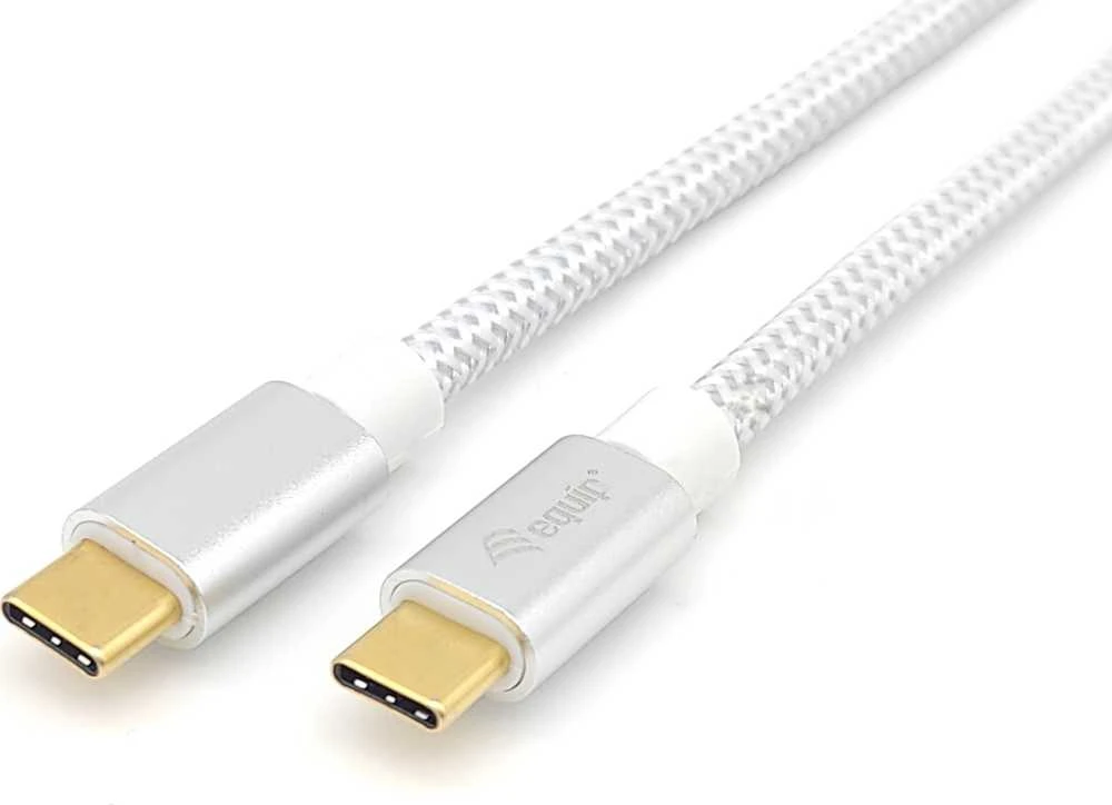 USB kabelis Equip USB-C - USB-C 1 m Balta (128356)