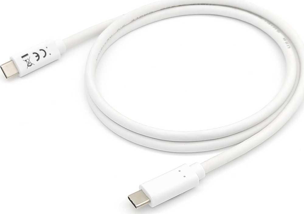 USB kabelis Equip USB-C - USB-C 1 m Balta (128361)