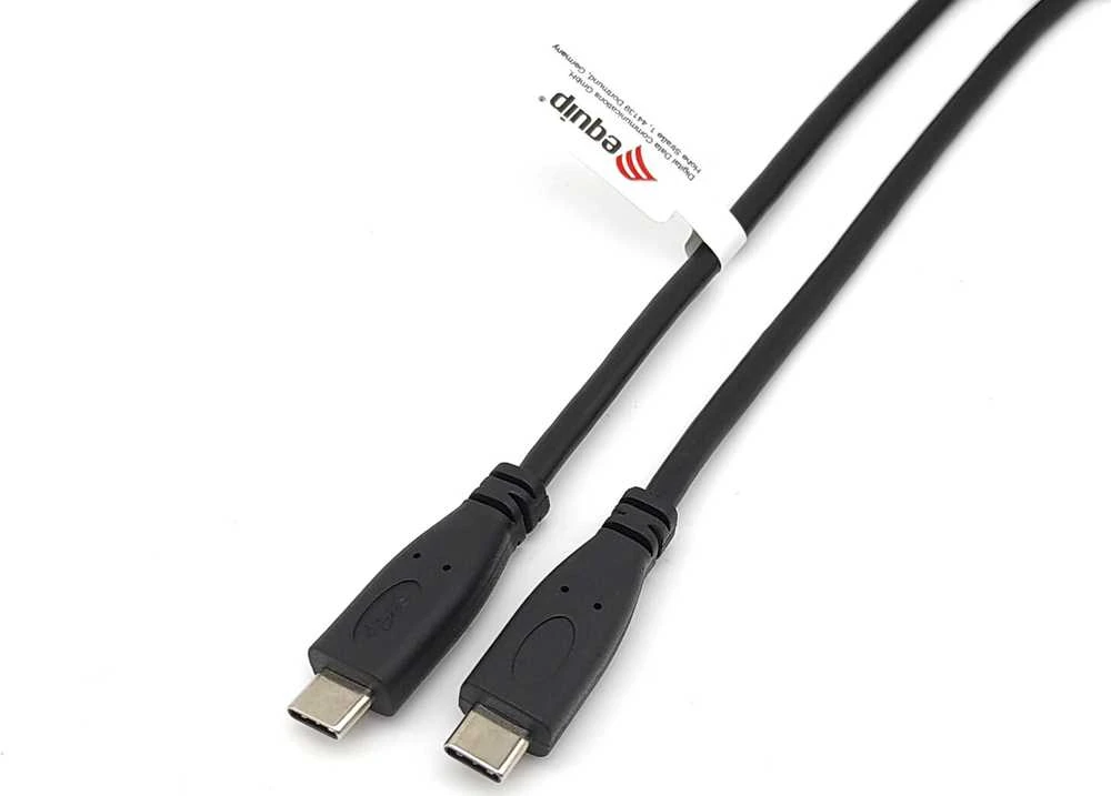 USB kabelis Equip USB-C - USB-C 3 m Juodas (128888)