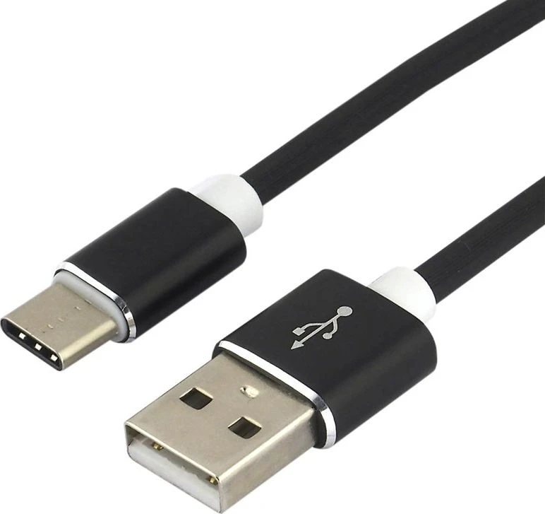 „everActive“ USB-C laidas 1 m - Juodas, silikoninis, greito įkrovimo, 3A - CBS-1CB