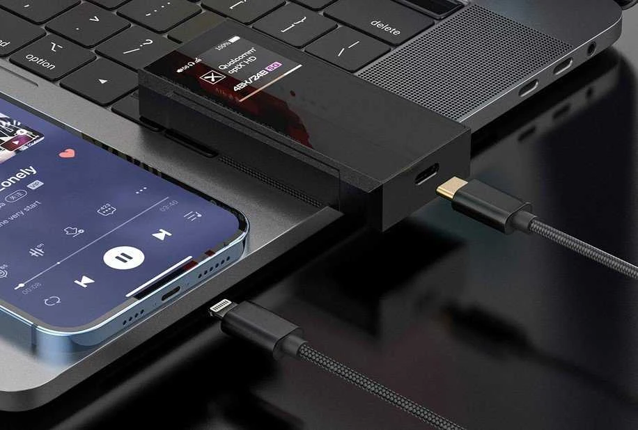 FiiO USB-C – žaibo laidas, 0,5 m juodas (6953175731030)