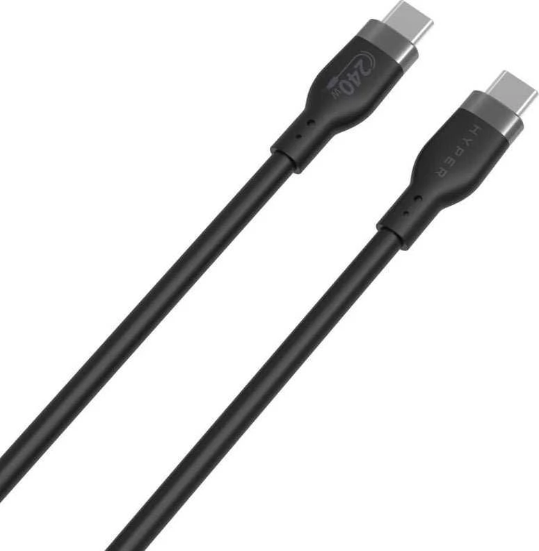 Hyper Hiper | 1M silikoninis 240W USB-C įkrovimo laidas | USB-C į USB-C