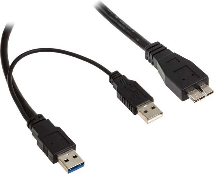 Kabelis USB InLine 2x USB-A - 1 m Juodas (35415Y)