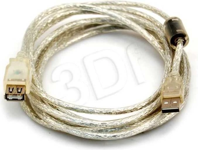 USB kabelis InLine USB-A - USB-A 5 m Balta (34605Q)