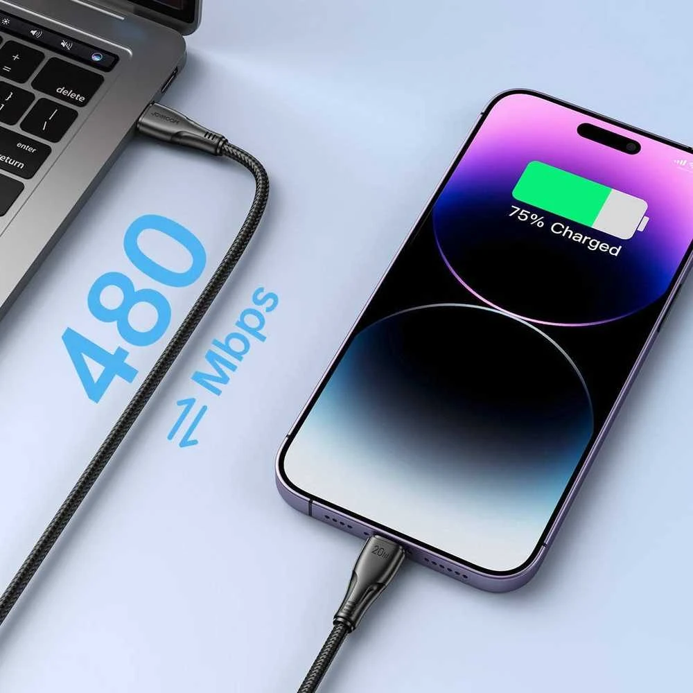 USB-C Lightning 20 W 0,25 m kabelis Joyroom S-CL020A11 (juoda)