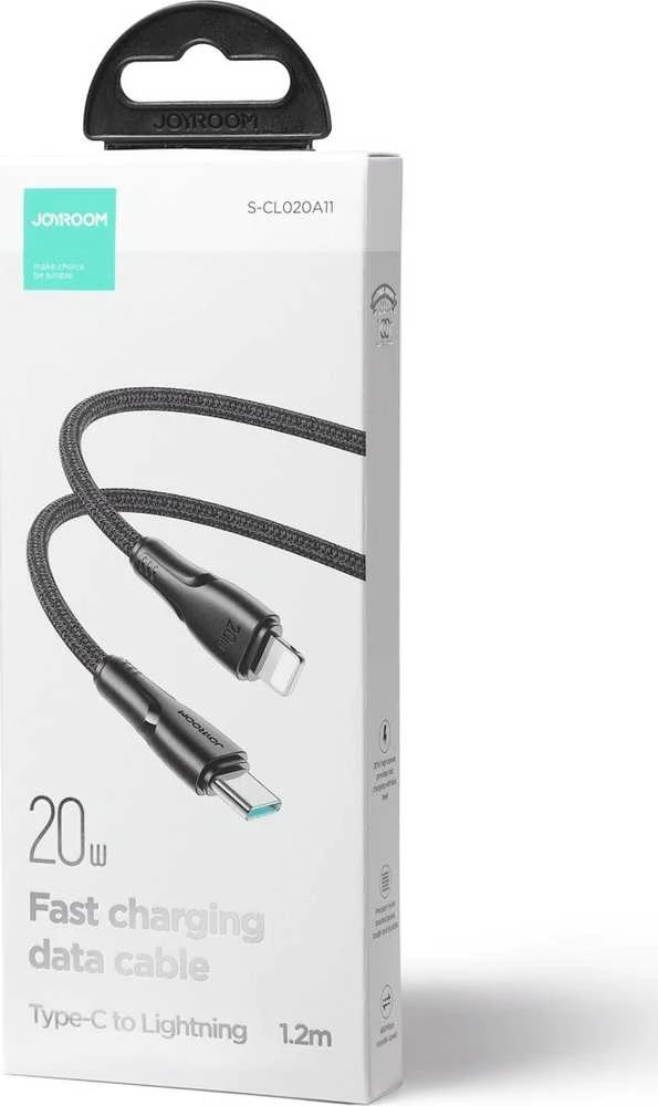 USB-C Lightning 20 W 1.2 m kabelis Joyroom S-CL020A11 (Juodas)
