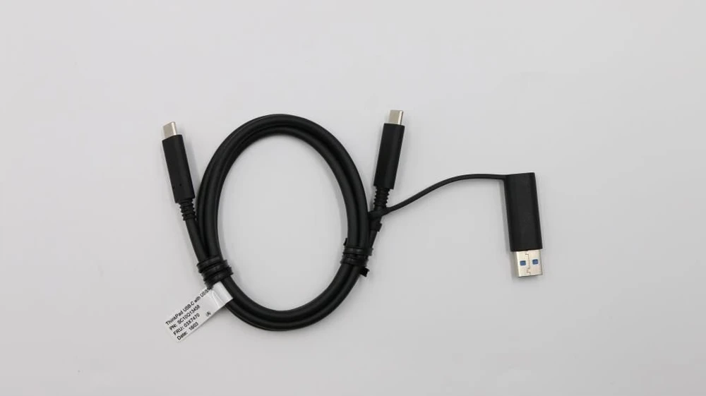 USB kabelis Lenovo USB-C - USB-C 1 m juodas (USB-C kabelis su adapteriu TP)