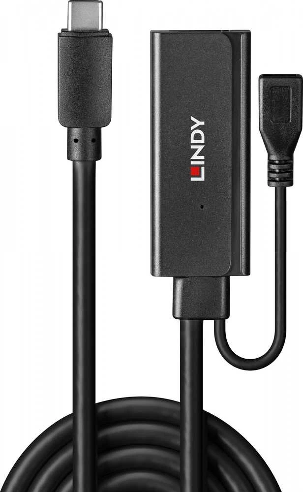 USB Prailginimo Laidas - LINDY USB 3.2 C/A Prailginimo Laidas 5Gbps 5m, Juodas