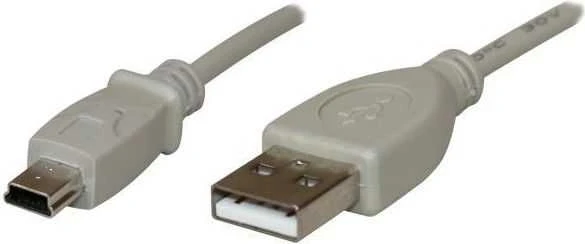 Logo USB kabelis (2.0), USB A M - miniUSB (M), 1.8m, juoda, blister, EOL