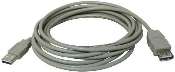 USB prailginimo kabelis su logotipu (2.0), USB A M - USB A F, 3m, juodas, lizdinėje plokštelėje, EOL