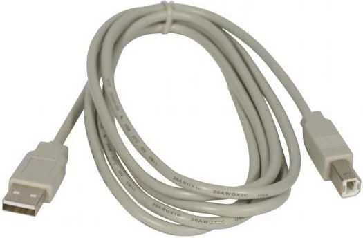 USB kabelis su logotipu (2.0), USB A M - USB B (M), 1.8m, lizdinė plokštelė