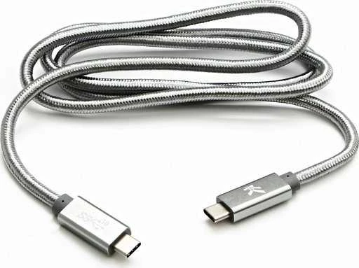 USB kabelis Logotipas USB-C - USB-C 1 m Baltas
